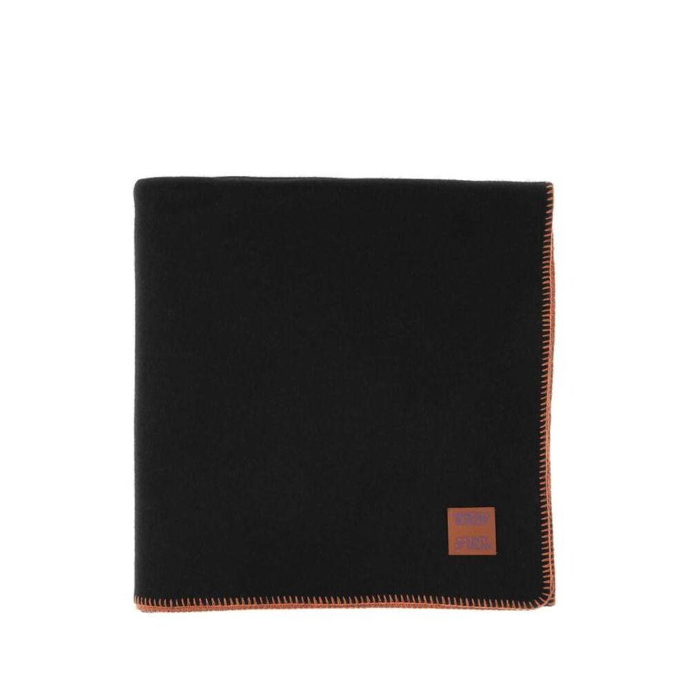 Marcelo Burlon Men Black Wool Rural Cross Blanket